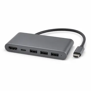 Synthetic editorial illustration for UGREEN Revodok 105 USB-C Hub; not an exact product photograph