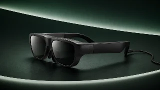 AI-generated editorial concept illustration representing VITURE Beast XR Glasses; not an exact product photograph