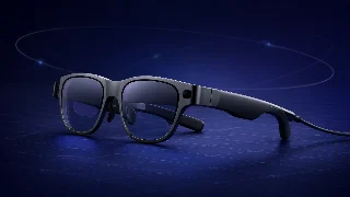 AI-generated editorial concept illustration representing VITURE Luma Ultra XR Glasses; not an exact product photograph