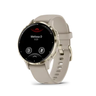 Product image of Garmin Venu 3S Soft Gold with French Gray Band
