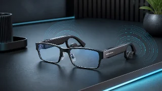 AI-generated editorial concept illustration representing Razer Anzu Smart Glasses Rectangle Small; not an exact product photograph