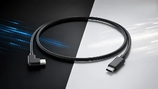 AI-generated editorial concept illustration representing Meta Quest Link Cable 16FT; not an exact product photograph