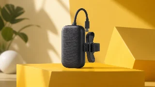 AI-generated editorial concept illustration representing Quest 5000mAh Strap Battery Pack; not an exact product photograph